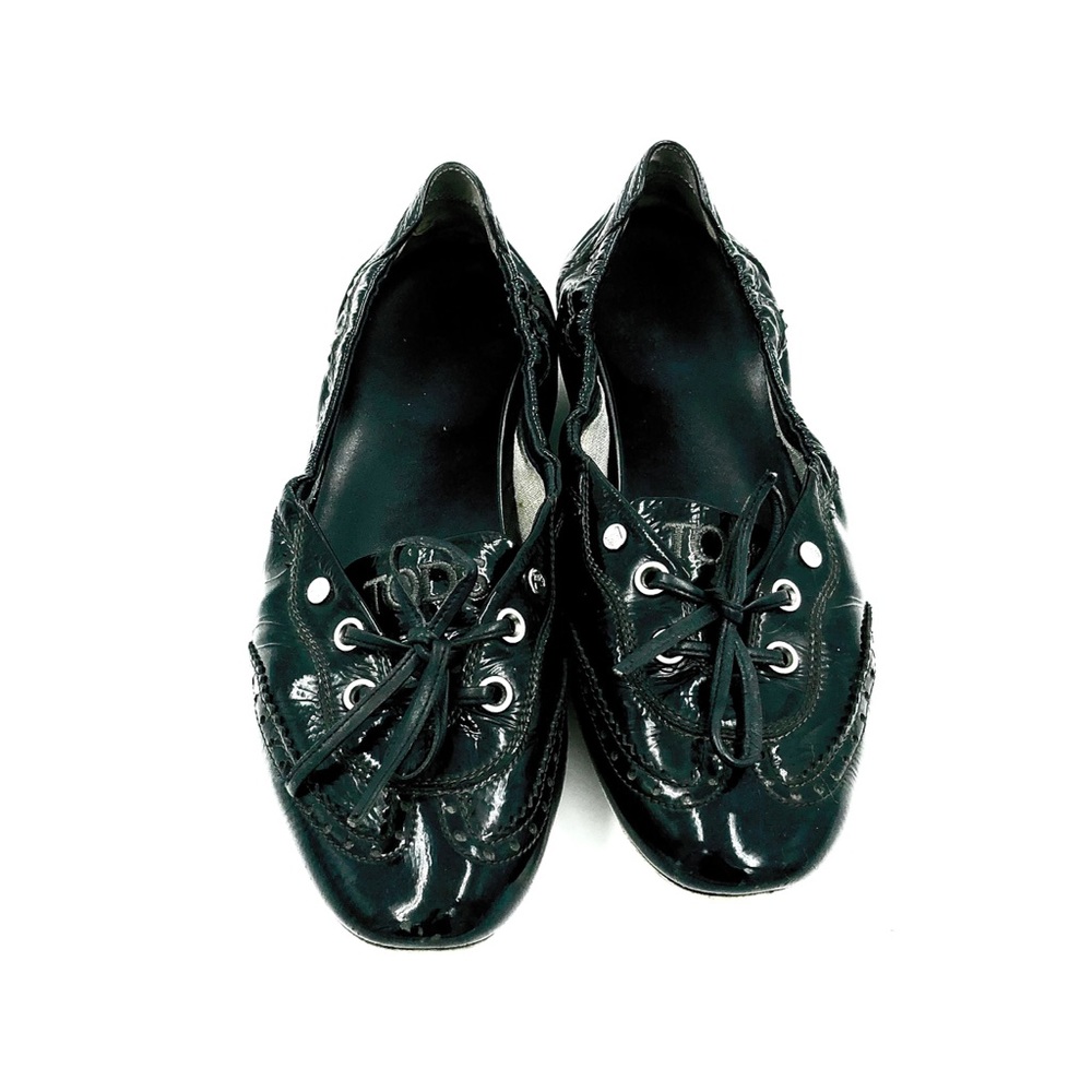 Tod’s Size 9 Black Patent Leather Loafers